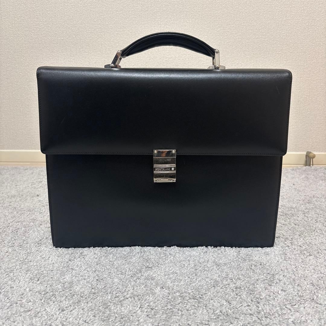 MONTBLANC Meisterstuck Briefcase Leather Black 38cm x 29cm x 4.5cm