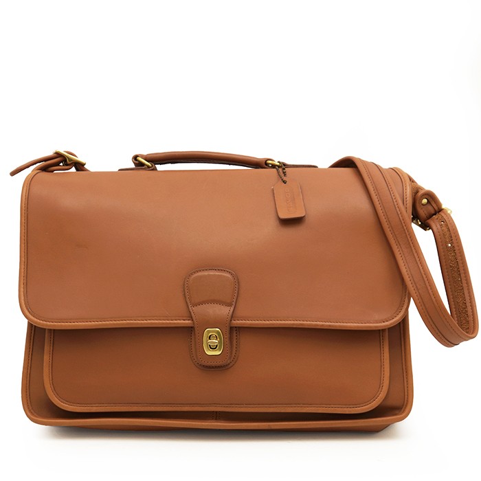 COACH Shoulder Bag Old Coach Vintage M9N-5180 Men Metropolitan Turnlock Brown