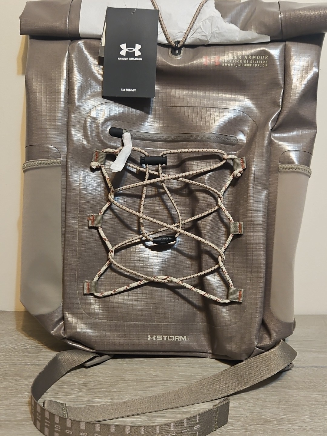 $200 Under Armour Storm Backpack Summit Brown Waterproof 1376462-200 Large