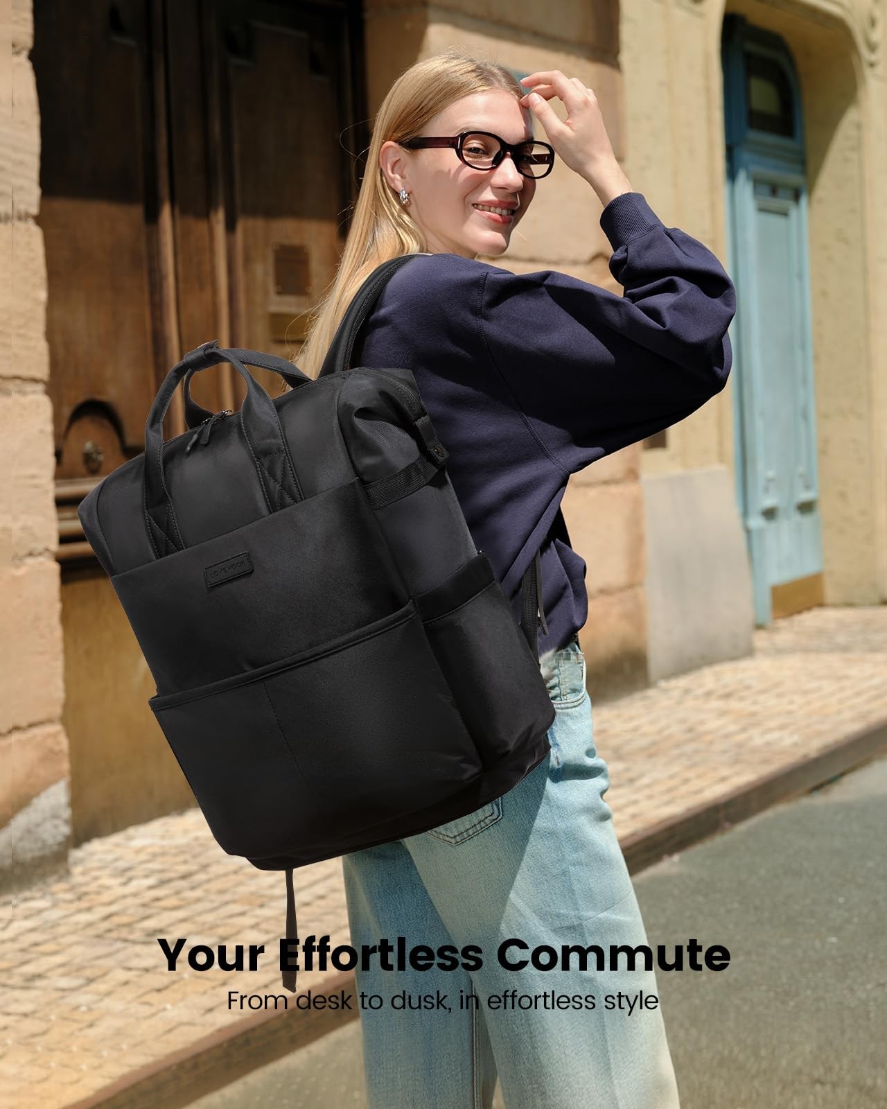 Laptop Backpack for , 17.3 Inch Work Travel Black Business Backpack Purse for…