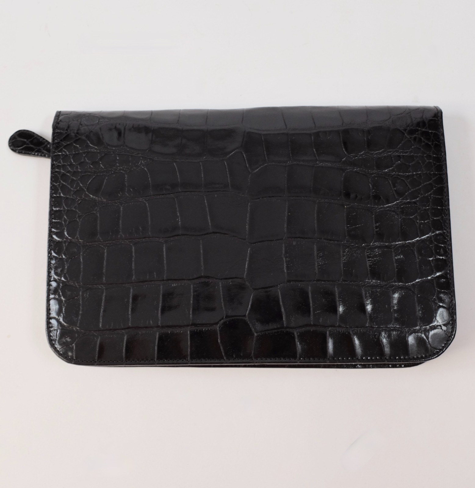 New Giorgio Armani crocodile alligator embossed travel portfolio bag