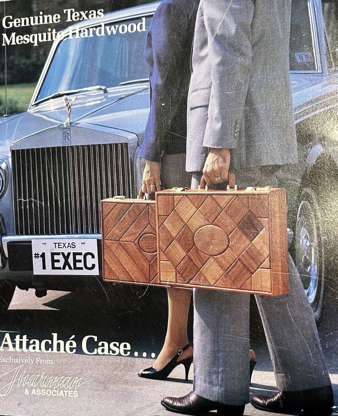 Briefcase Mesquite Hardwood and Leather Thurman Attache Vintage King Ranch