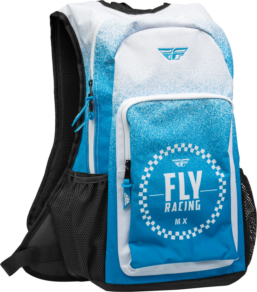 NEW BLUE / WHITE FLY Racing Jump Motocross Gear Accessories Bag Backpack SCHOOL