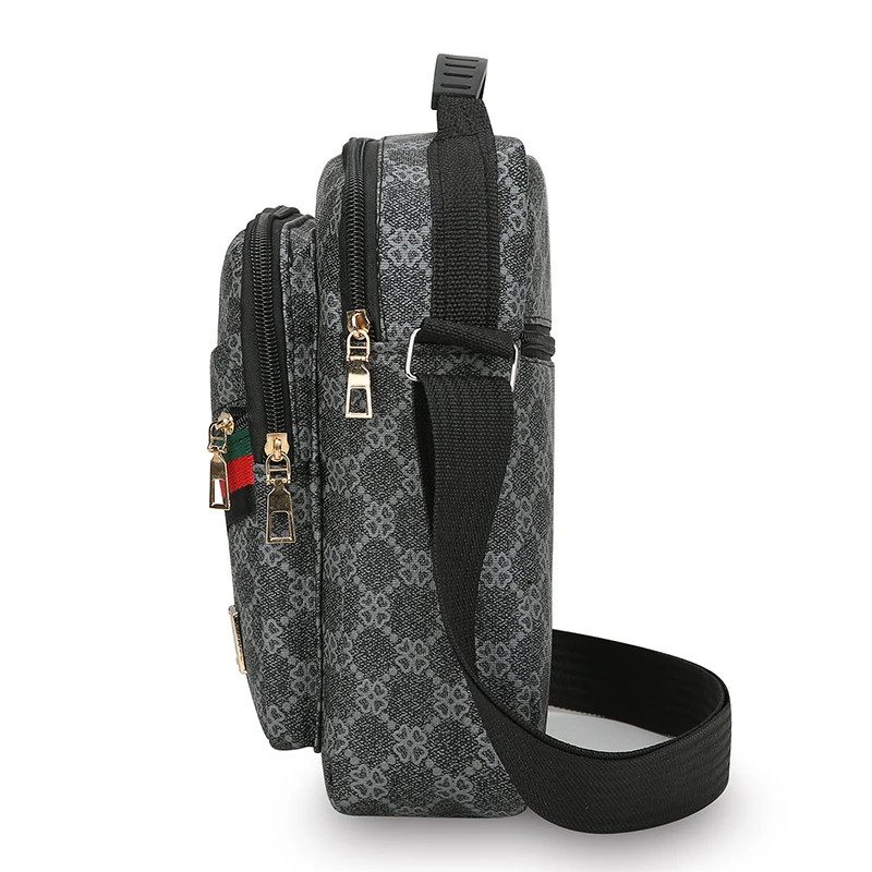 Men’s Crossbody Bag Multi-Layer Large Capacity Waterproof Oxford Casual Business