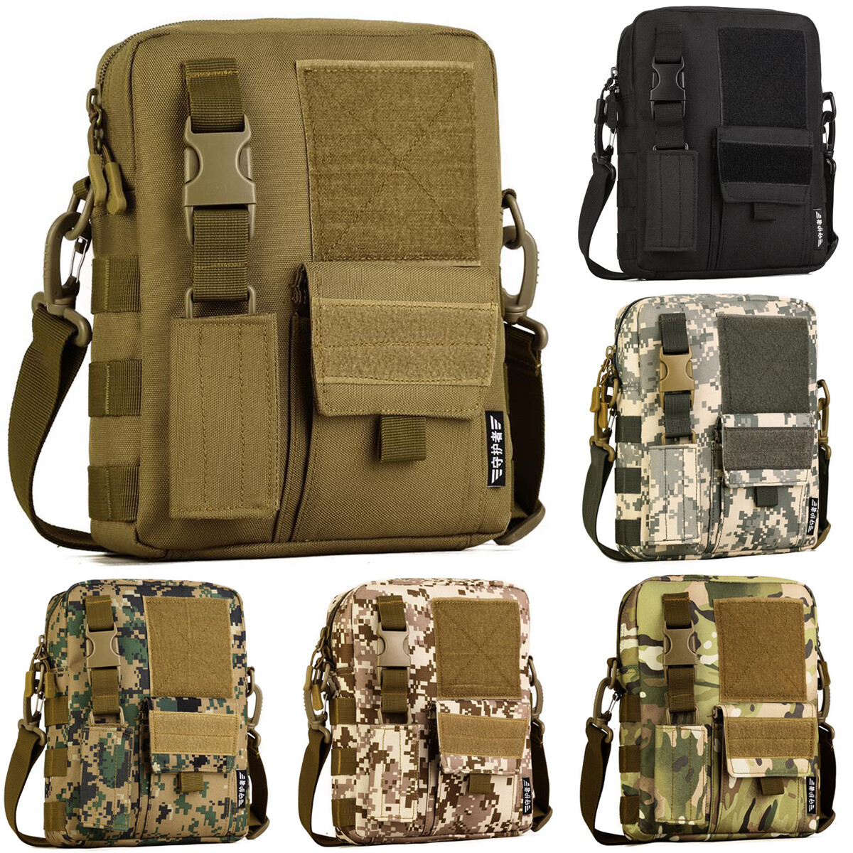Outdoor Tactical Sling Bag Military MOLLE Crossbody Pack Chest Shoulder Backpack