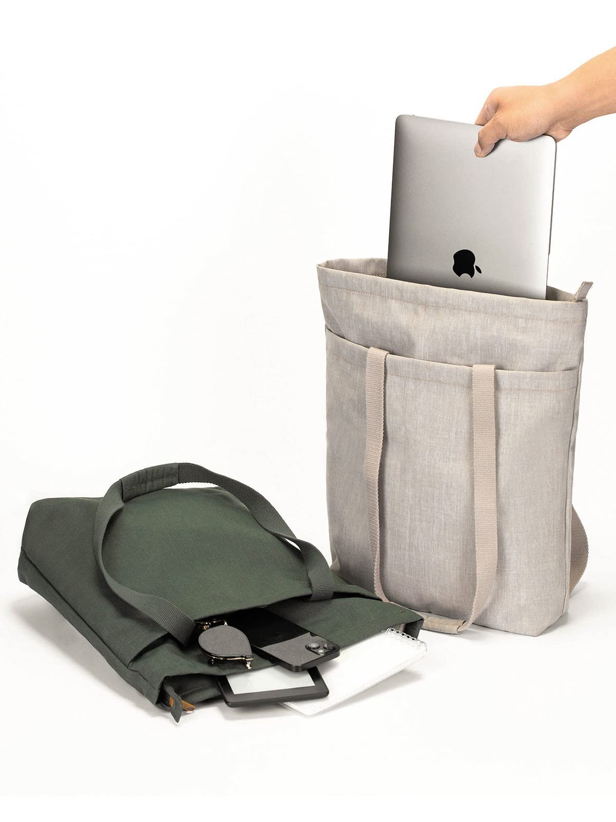 Waterproof 2-in-1 Tote Bag Backpack for 14″ Laptop, Stylish and Versatile Design