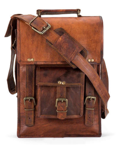 Mens Vintage Brown Leather purse Messenger Laptop Satchel Shoulder purse india