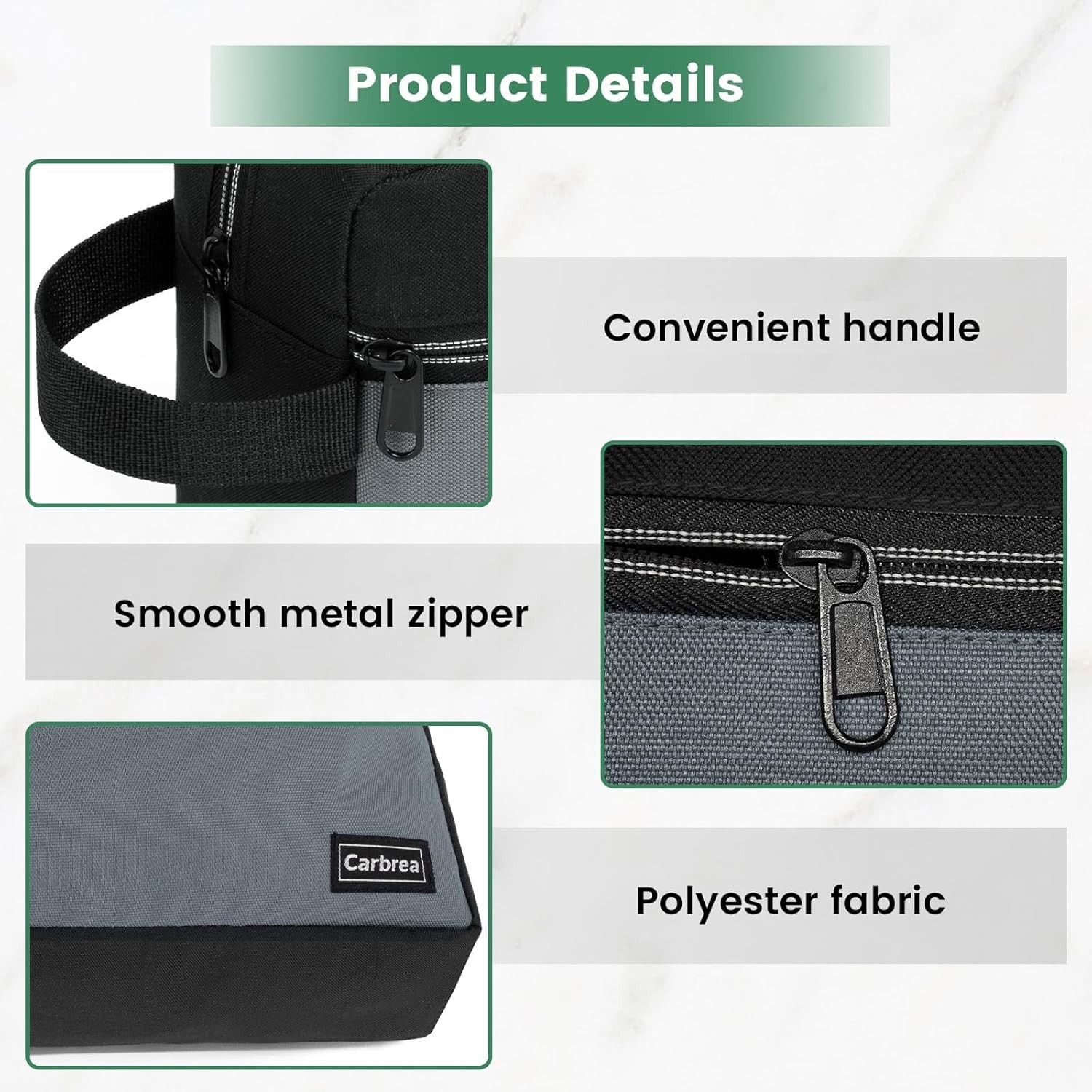 Travel Toiletry Bag Small Dopp Kit for Men Skincare Black