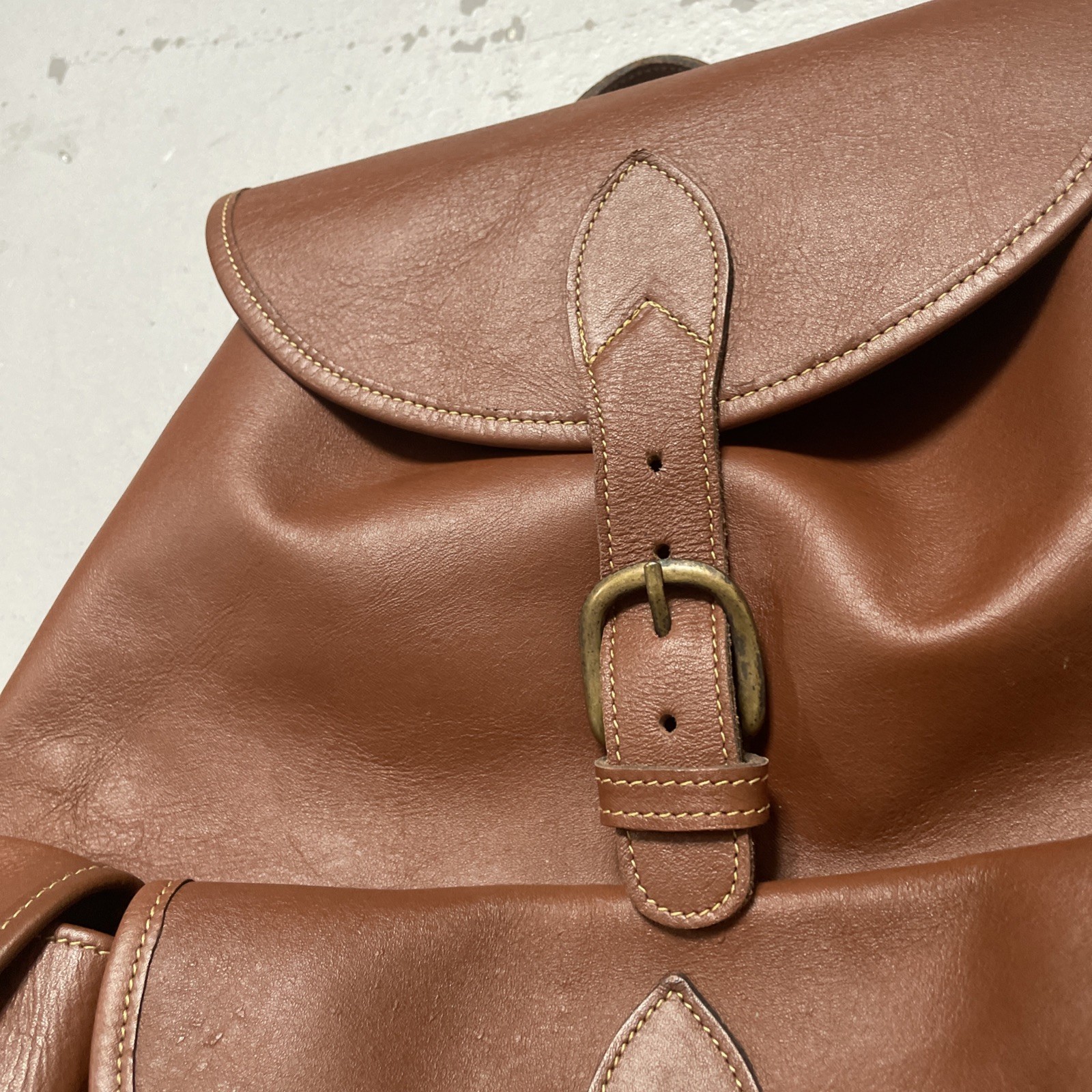 Custom Hide Genuine Leather Brown Rucksack Original Backpack Made In USA $669