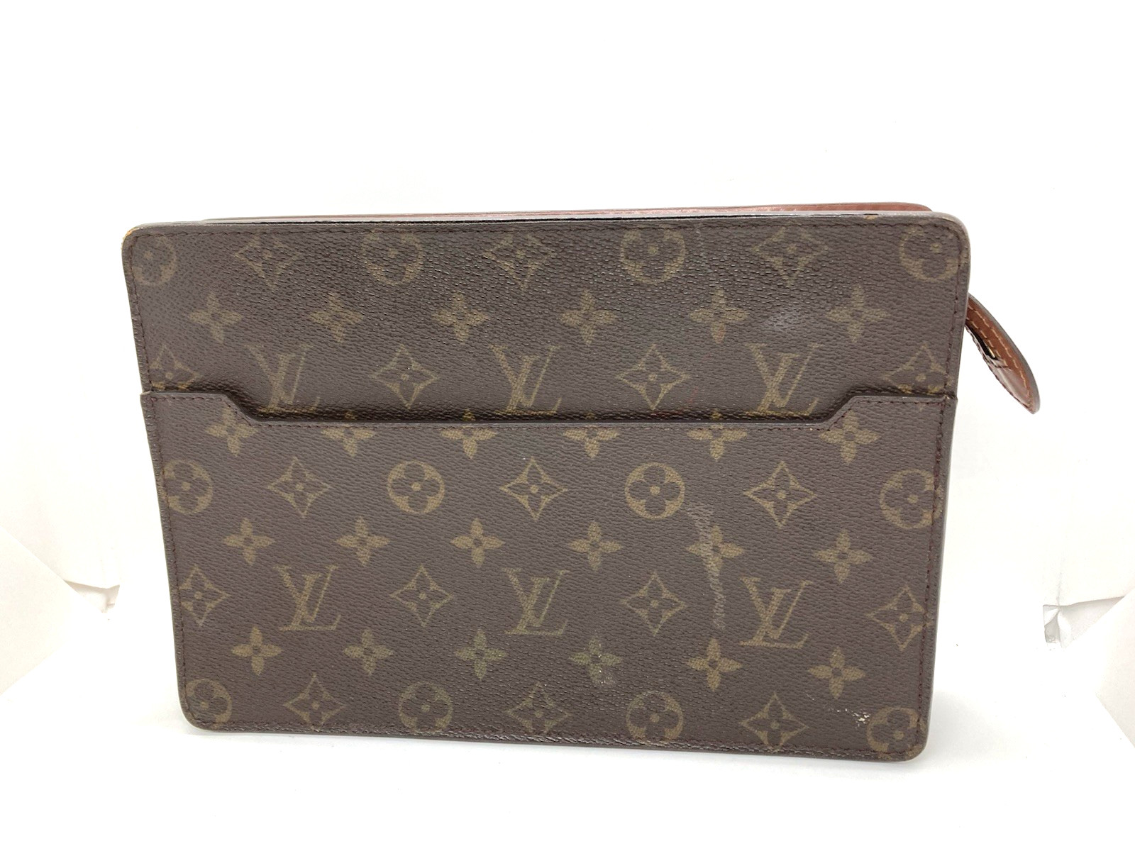 used LOUIS VUITTON Pochette Homme M51795 Monogram PVC Clutch Bag 31997