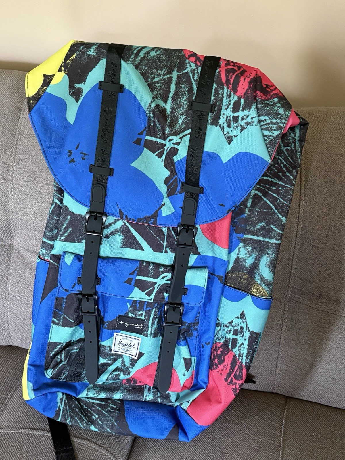 Rare New Herschel Little America Andy Warhol Flowers Backpack – RETIRED PATTERN