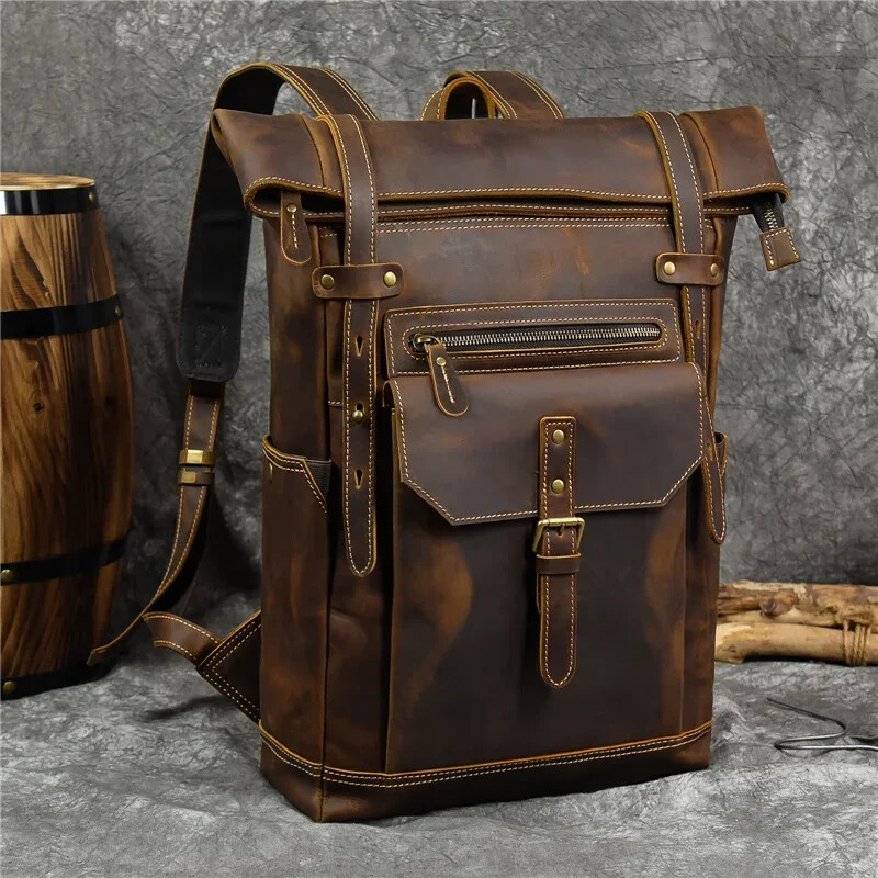 Bags Men’s Backpack Backpack Travel Backpack School Bag Men Leather Daypack