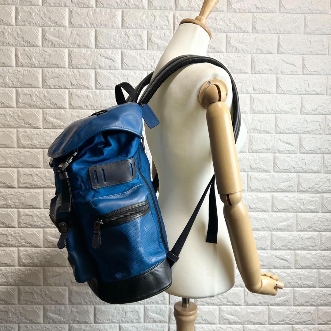 Coach Terrain Trek Nylon Leather Backpack 16cm depth Used