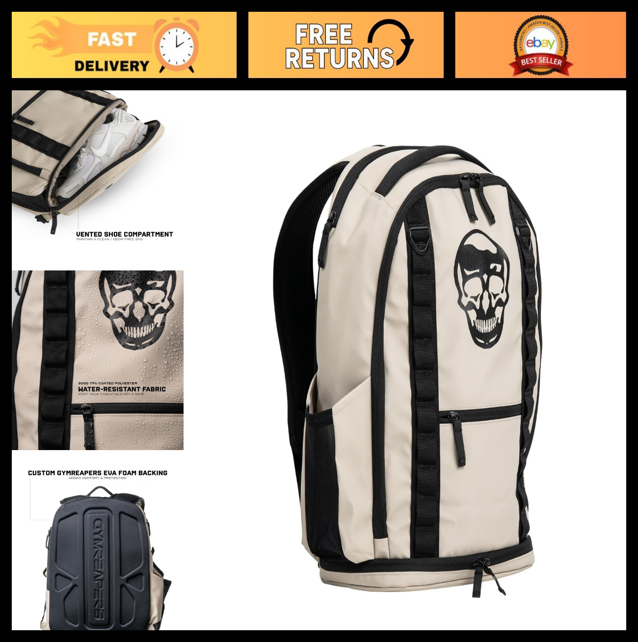 Water-Resistant 21L Gym Backpack Travel Bag with Laptop Sleeve – Lightweight Car