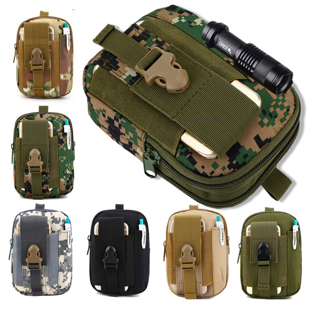 Tactical Molle Waist Pack Bag Military Mobile Phone Holder Belt Pouch Fanny Pack