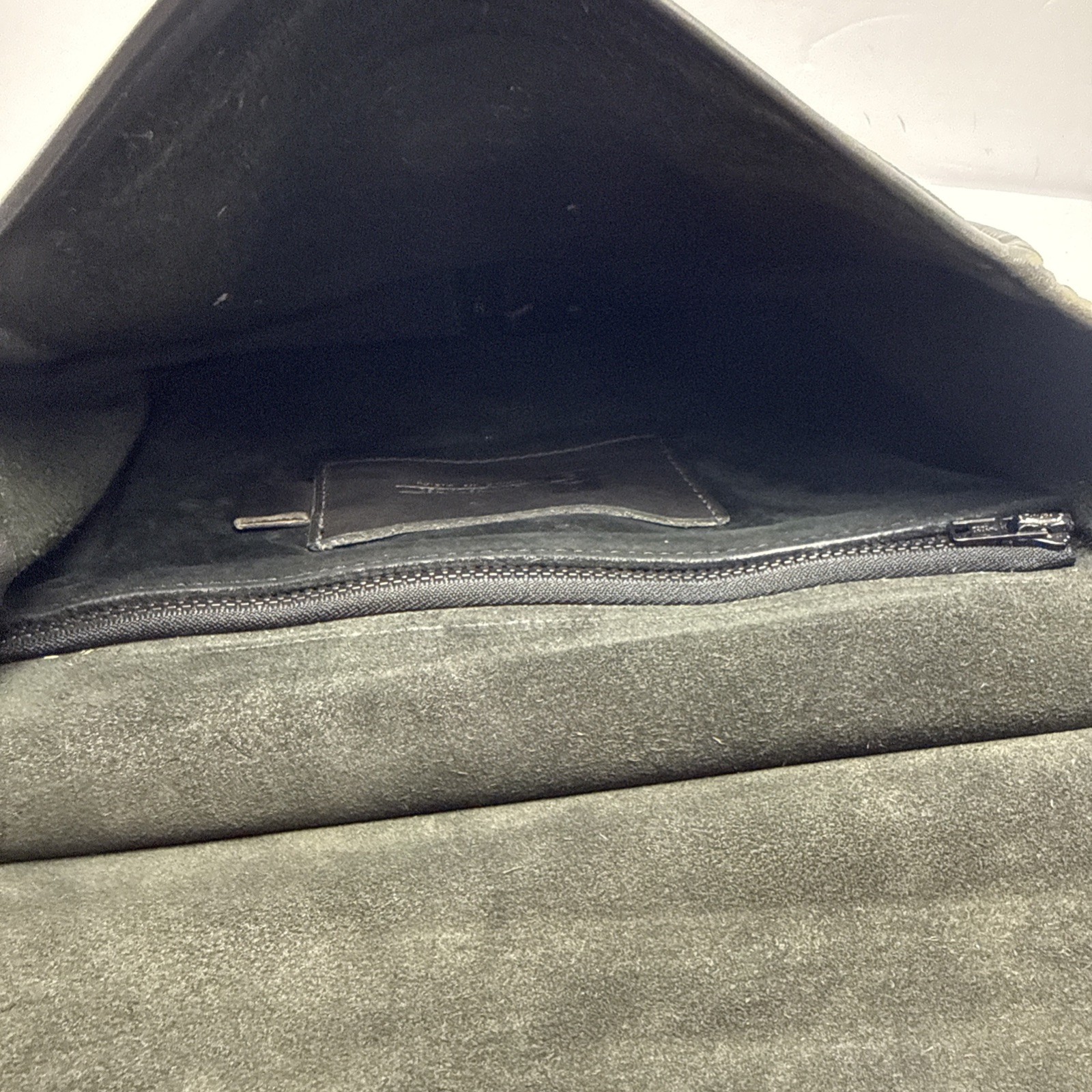 Jack Georges University Executive Black Leather Briefcase Messenger Bag Made USA