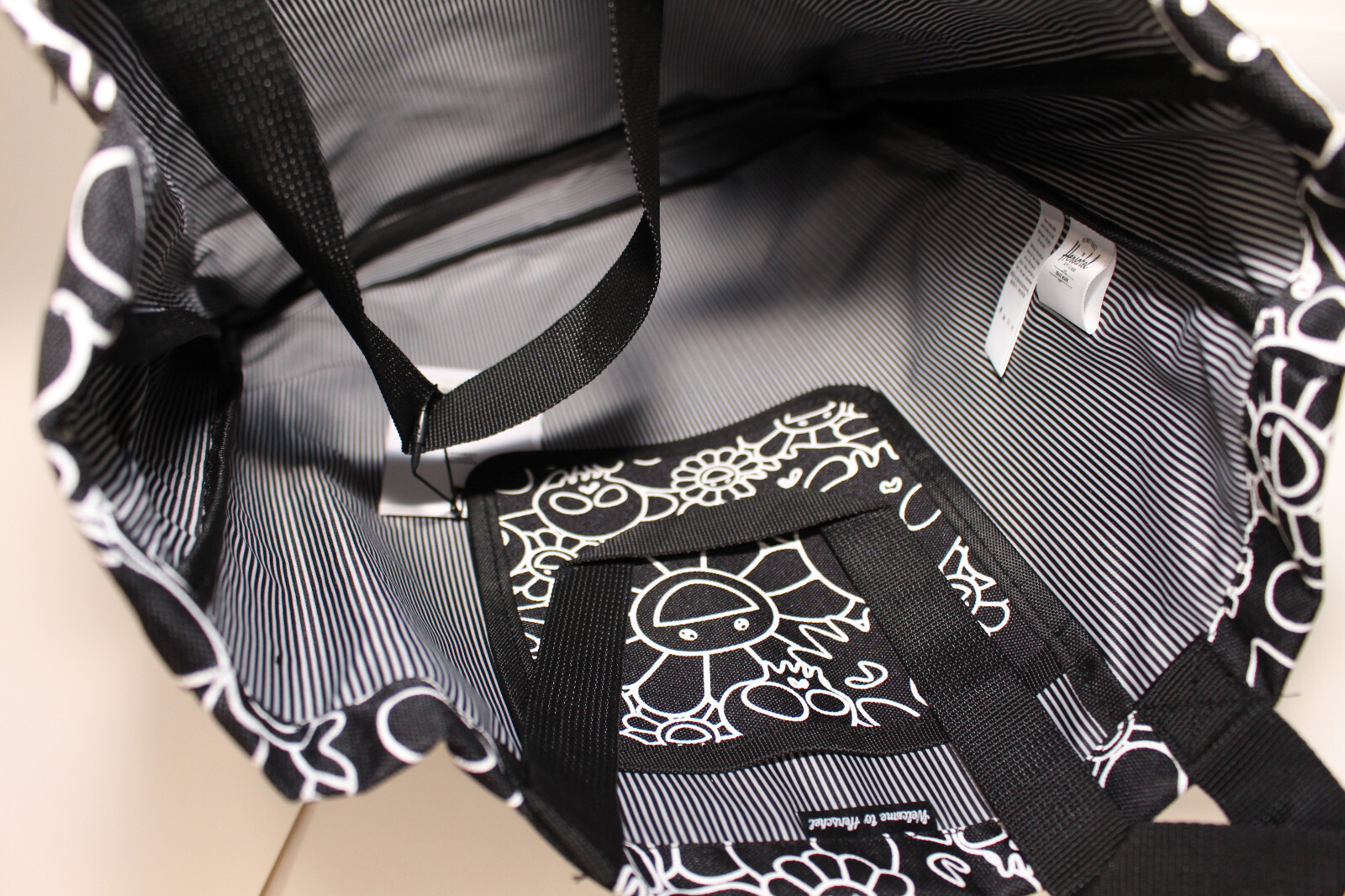 Takashi Murakami x Complexcon Skull & Flower Tote Bag Herschel Supply Co – Black
