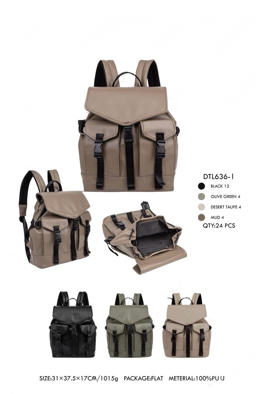 Stylish Unisex Leather Backpack Versatile and Durable. Everday University Work
