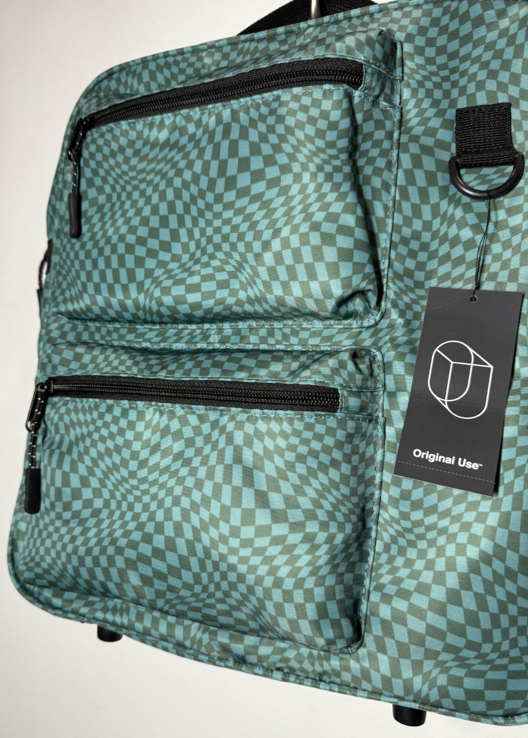 Checkered Wheelchair 17.5″ Backpack – Original Use Blue
