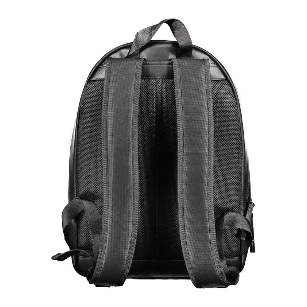 Tommy Hilfiger Black Polyurethane Men’s Backpack 100% Authentic