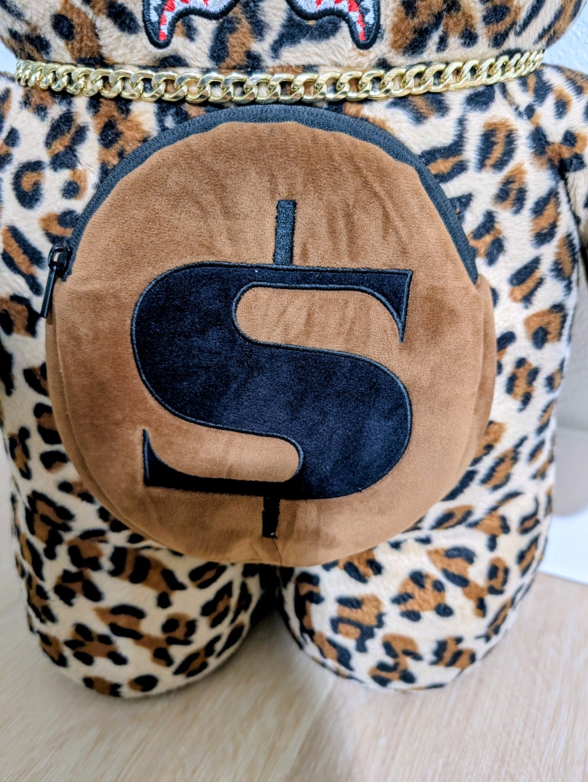 Sprayground Leopard Money Bear Backpack Leopard Print Limited Edition