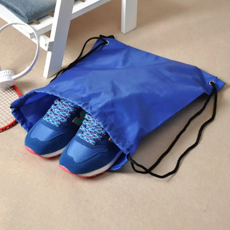 Cotton Drawstring Training Canvas Small Backpack Girl Bag School Sports Waterpro