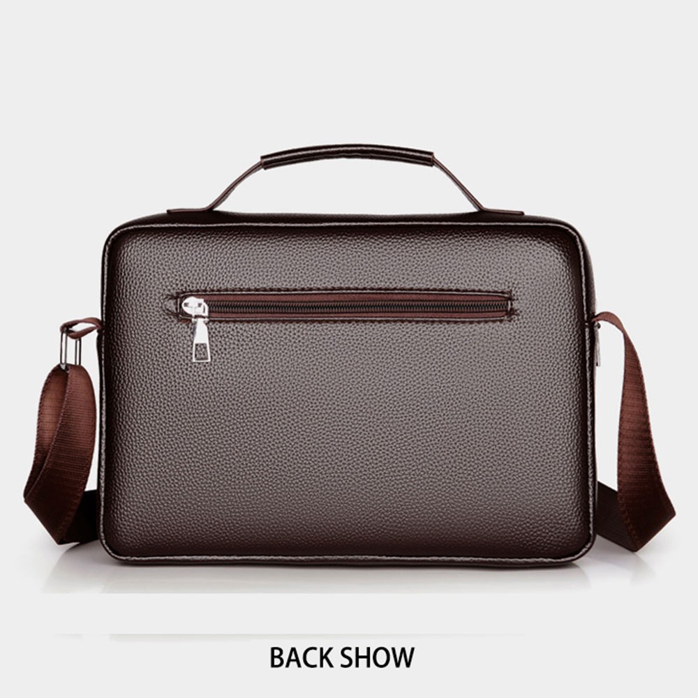 Laptop Shoulder Bag Zipped Document Messenger Briefcase Work Travel Office Strap