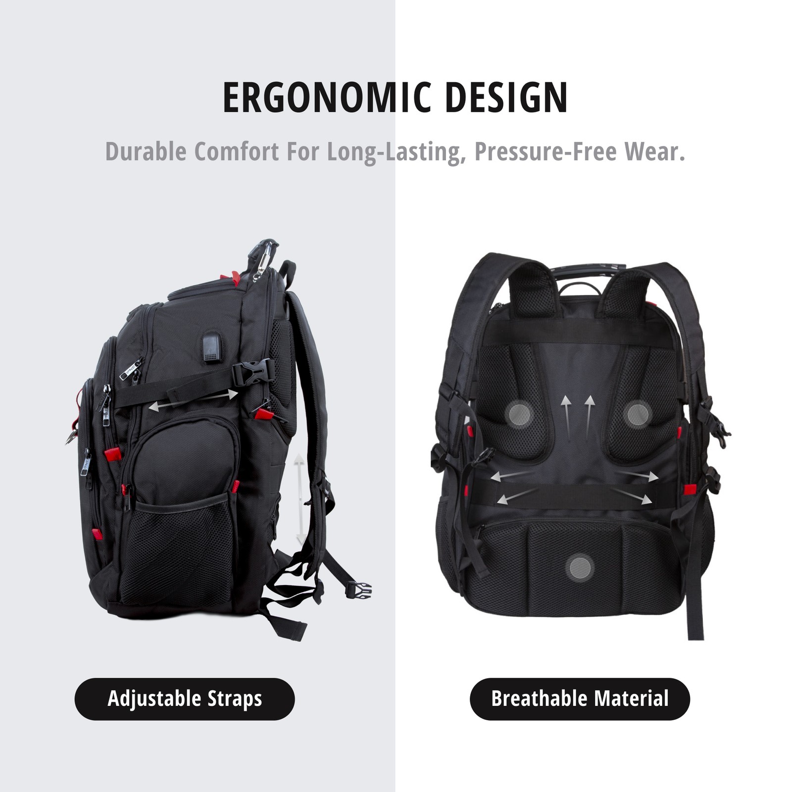 Extra Large Durable Travel Backpack TSA Friendly Anti-Theft 17″ Laptop Bag