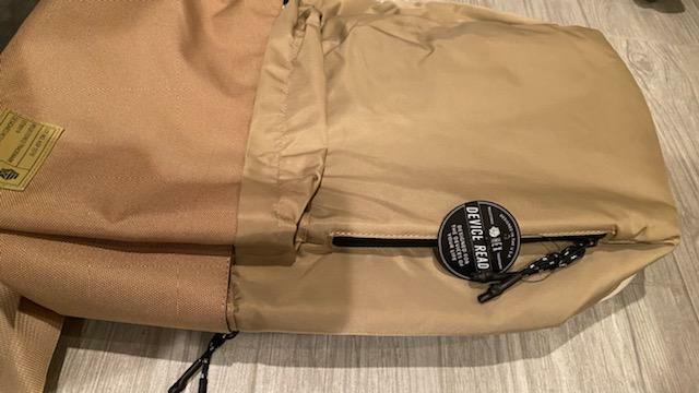 Hex brand Khaki Exile Backpack daypack laptop bag bookbag brown water resistant