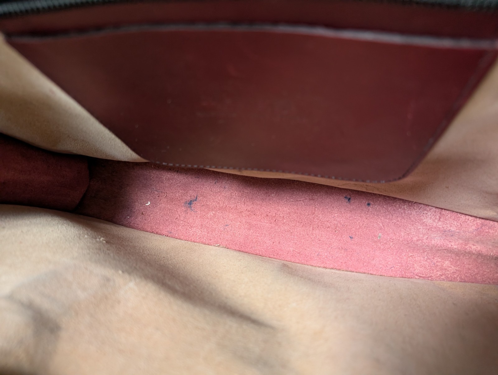 Vintage Schlesinger briefcase bag crossbody leather oxblood burgundy *READ*
