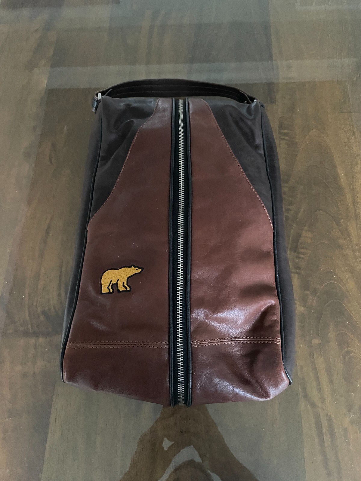 NEW FH WADSWORTH LEATHER JACK NICKLAUS SHOE BAG (14″ L x 9″ H x 4″ W)