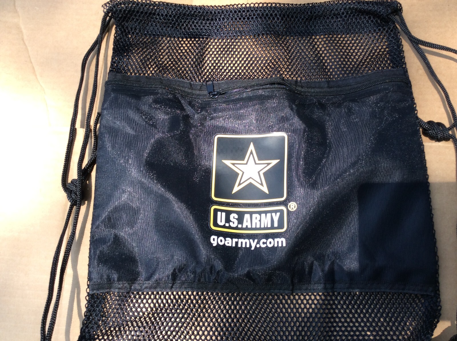 US Army Mesh Military Duffle Bag Black Backpack Gym Bag 18″ x 14″