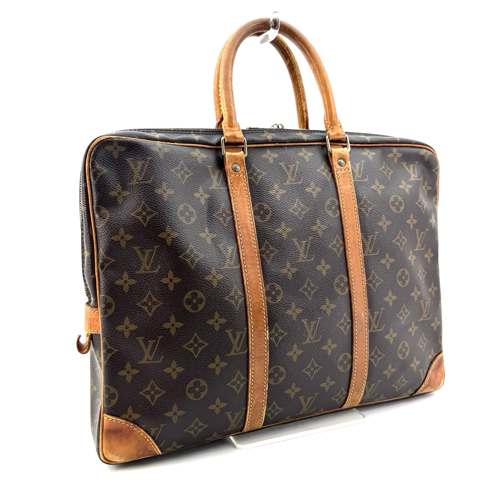 Louis Vuitton Briefcase Porte Document Voyage Monogram Business Bag Authentic