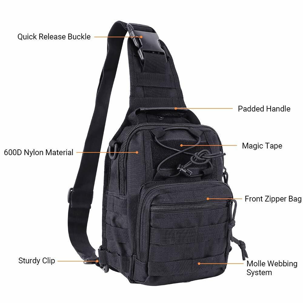 Outdoor Tactical Sling Bag Pack Small Assault Military Army Shoulder Backpack