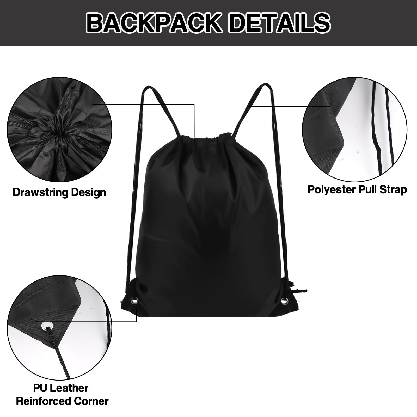 Drawstring Backpack 20Pcs Drawstring Bags Draw String Back Bag Drawstring Bag…