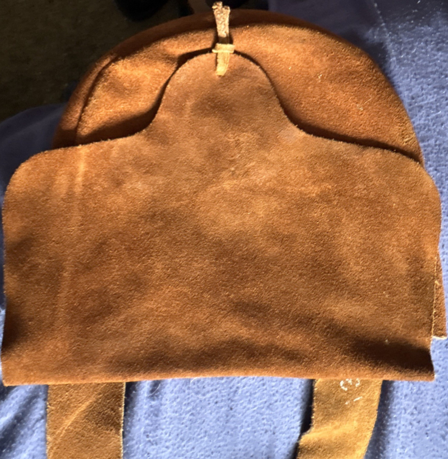 Brown Solid Shoulder Bag Unisex Adults Shoulder Strap Tie Closure