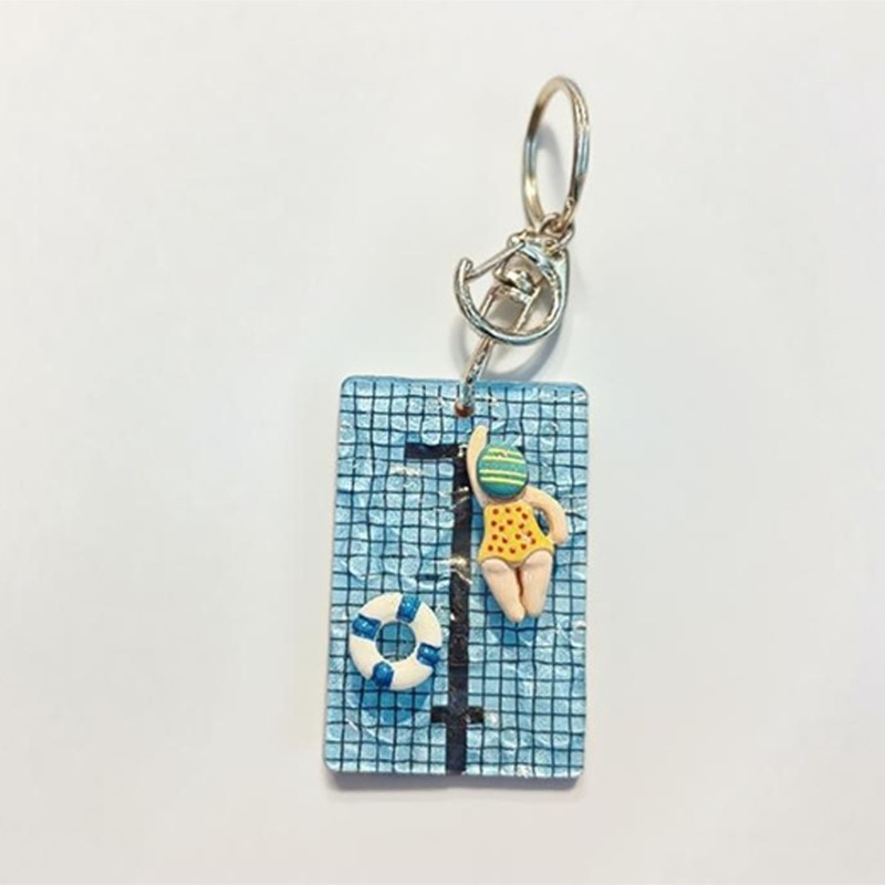 Strong Acrylic Keychain for Couples Gym Swimming Pool Accessories Decoration