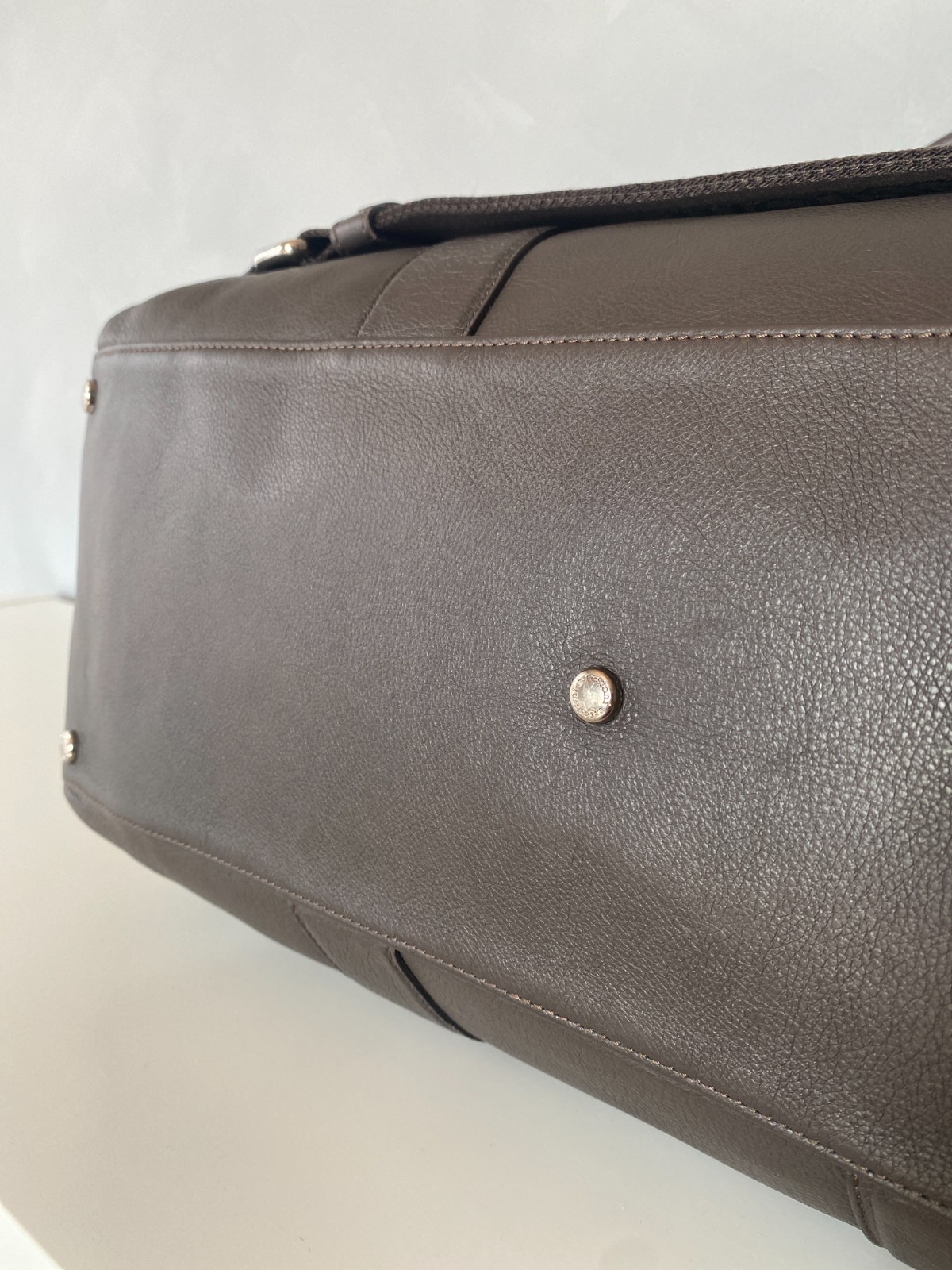 New Leather Testoni Brown Weekender Bag Italian Luxury Travel Duffel NWT