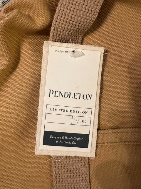 Pendleton Woolen Mills Brown Canvas Large Gym Bag NWT