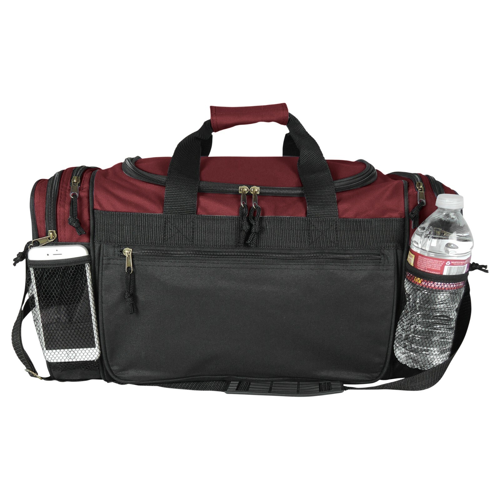 Brand New Duffle Bag Sports Duffel Bag in Maroon and Black Gym Bag