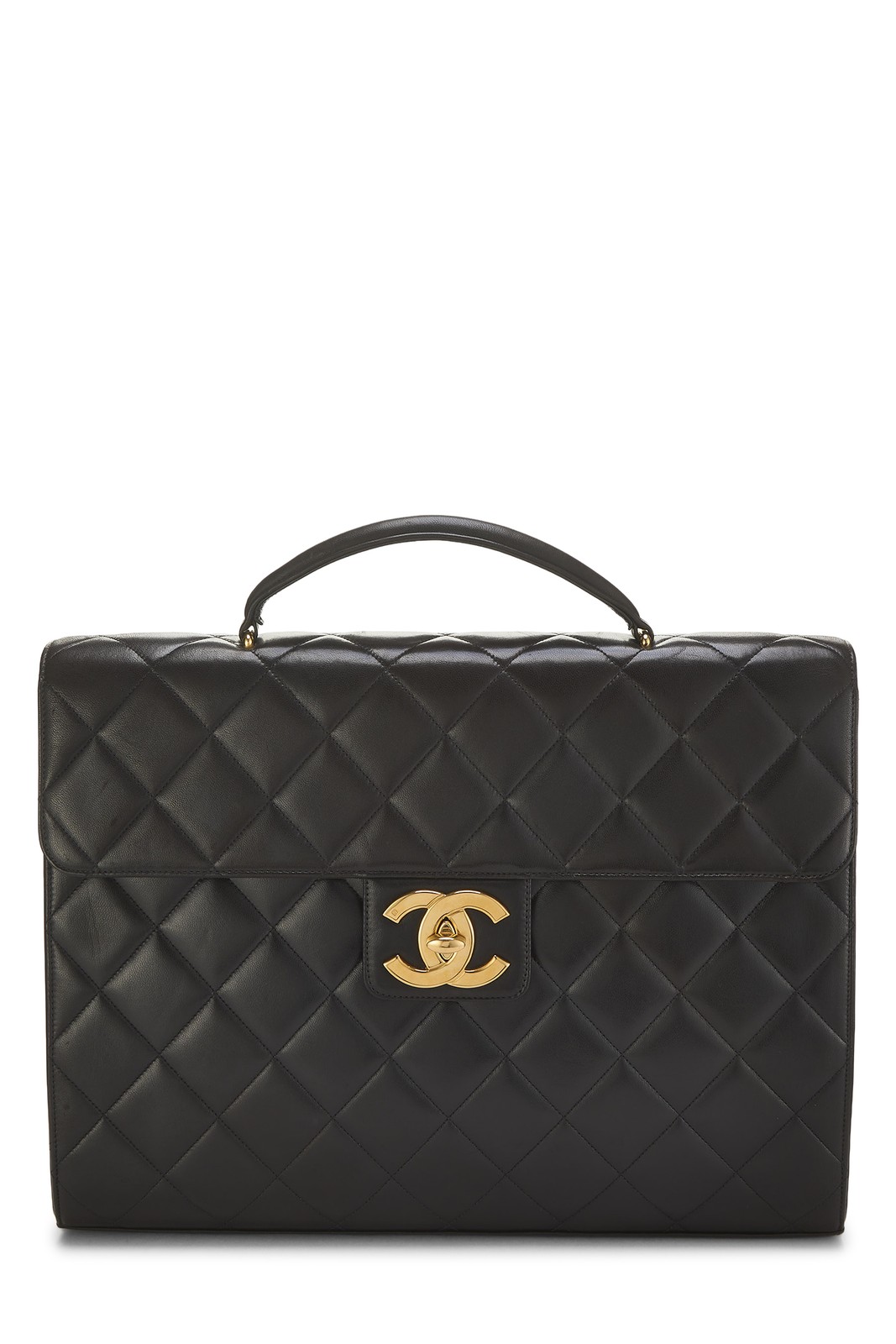 Chanel Black Quilted Lambskin Briefcase – WGACA