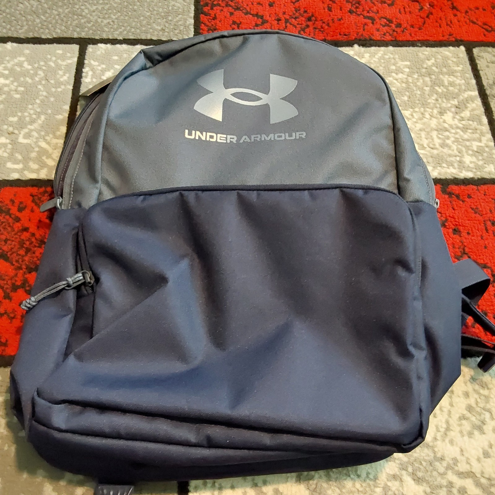 Under Armour Loudon Backpack Midnight Navy Downpour Gray 25L NWT 🔥🔥🔥