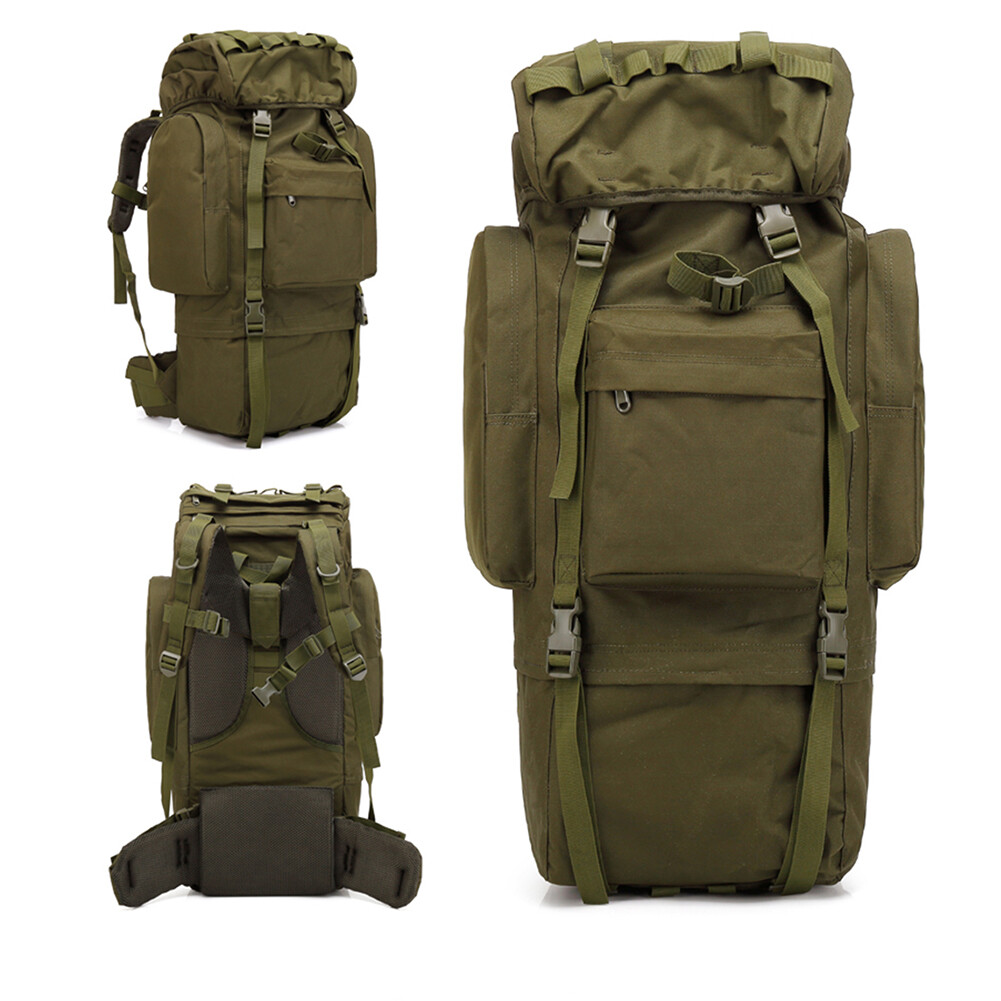Tactical Army 65 Rucksack Hiking Camping Backpack Travel Nylon Waterproof Bags