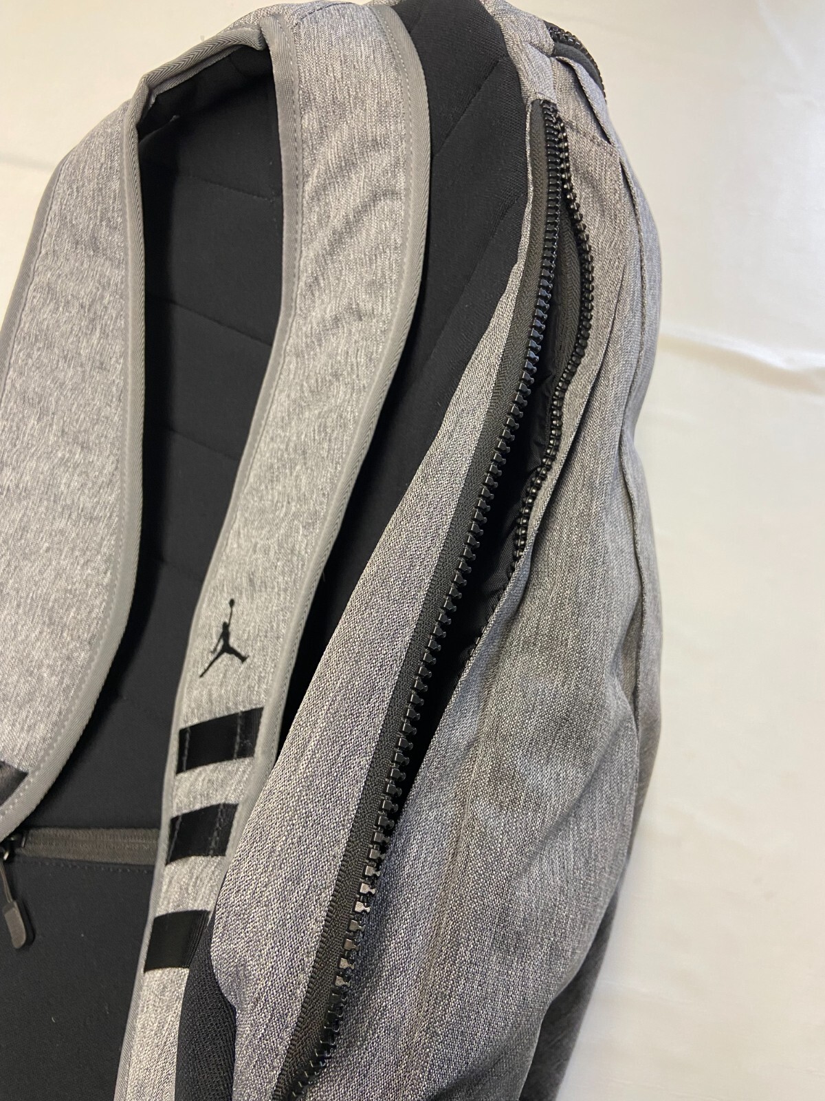 JORDAN Gray Jumpman Top Loader DK Ball Basketball Backpack
