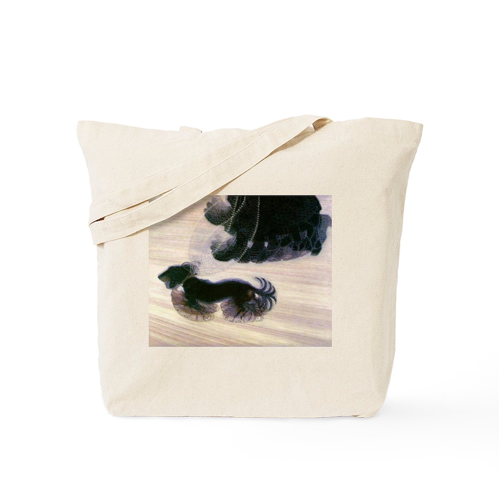 CafePress Dynamism Of A Dog On A Leash; Vintage Art Tote Bag (1415575546)