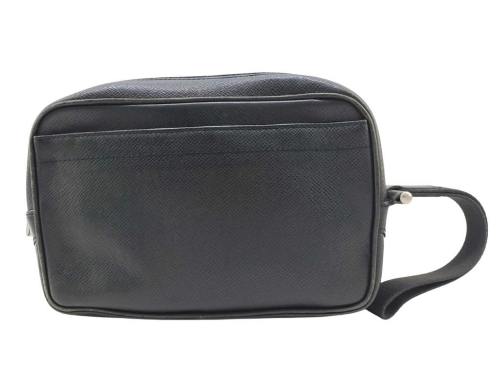 Louis Vuitton Calga Second Bag Men Black Leather Spain M30812 EX