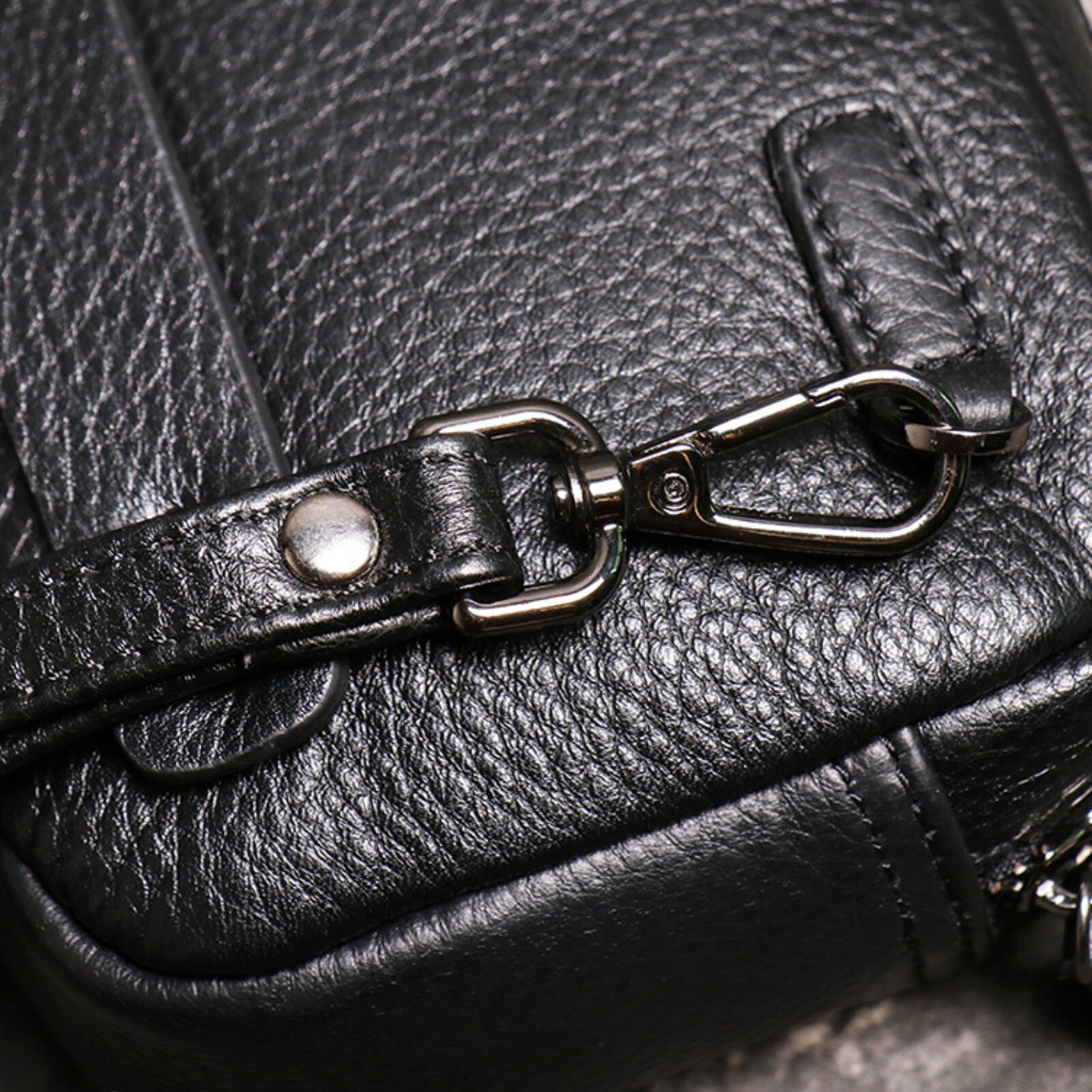 Mens Genuine Leather Wristlet Bag Travel Clutch Organizer Small Pouch Wallet