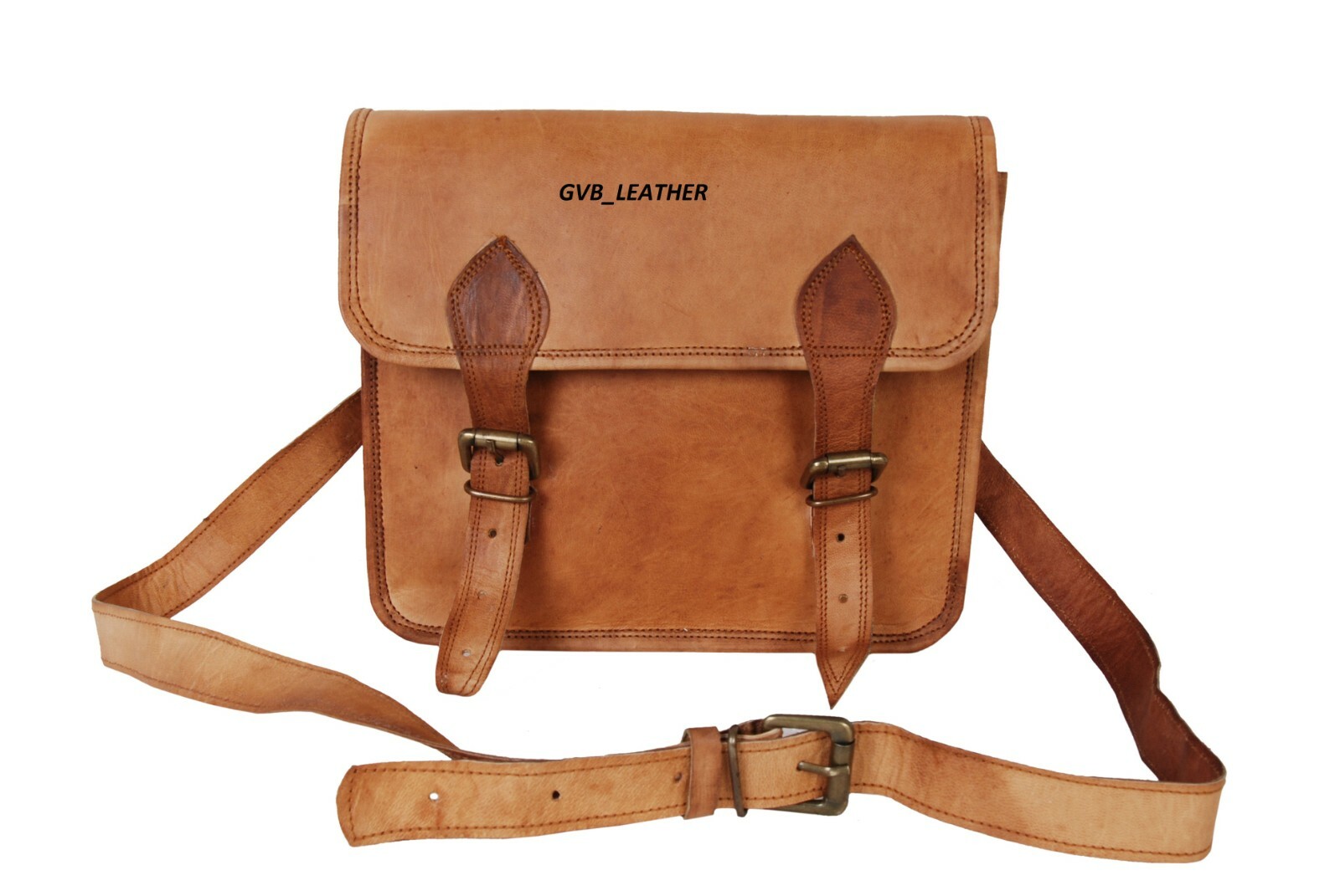 18″ Men’s Vintage Leather Messenger I Pad Files Laptop Briefcase Satchel Bag