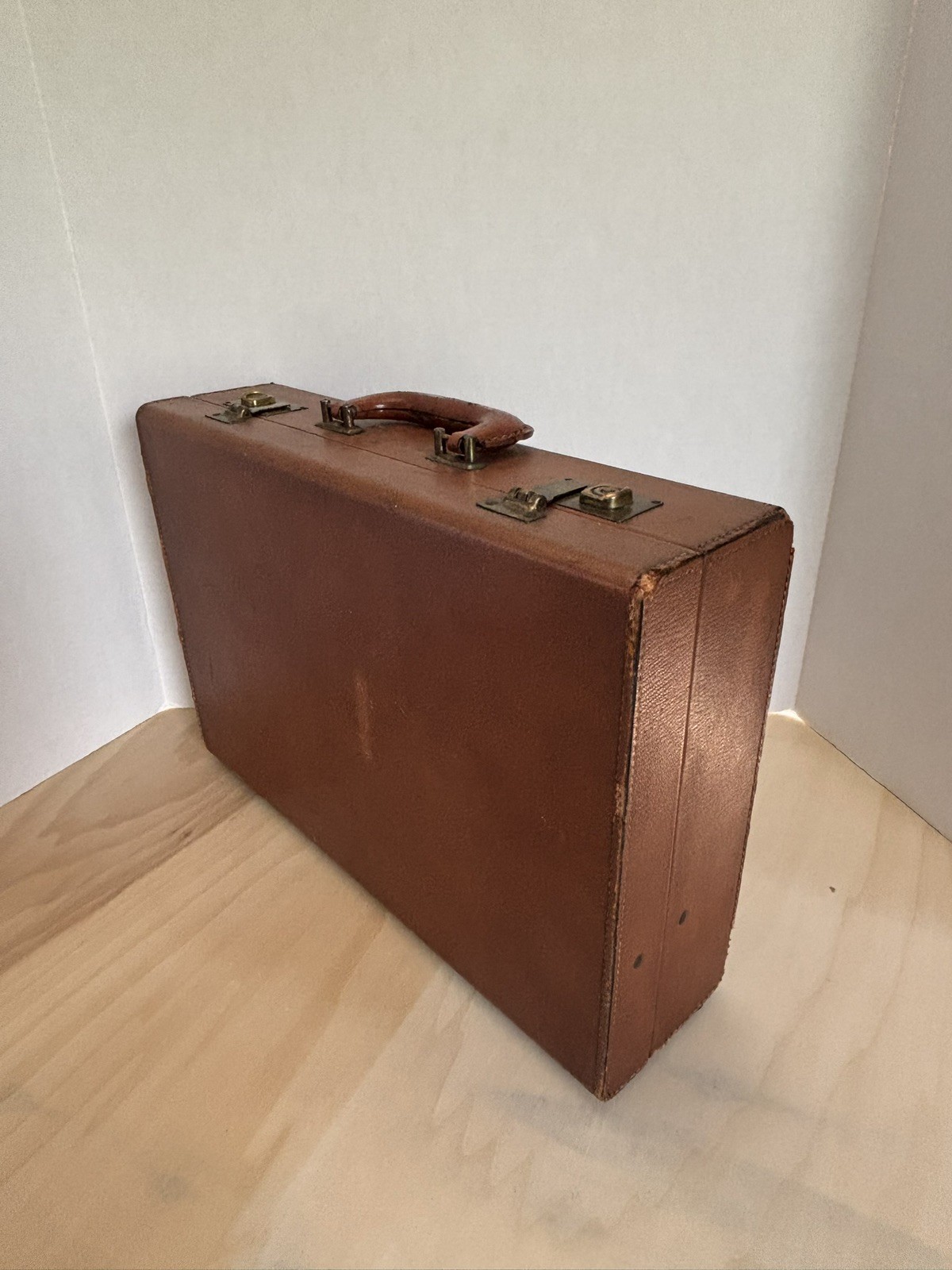 Cheney Vintage Attaché Briefcase, Hard Sided, Very Sturdy, File Holder Inside