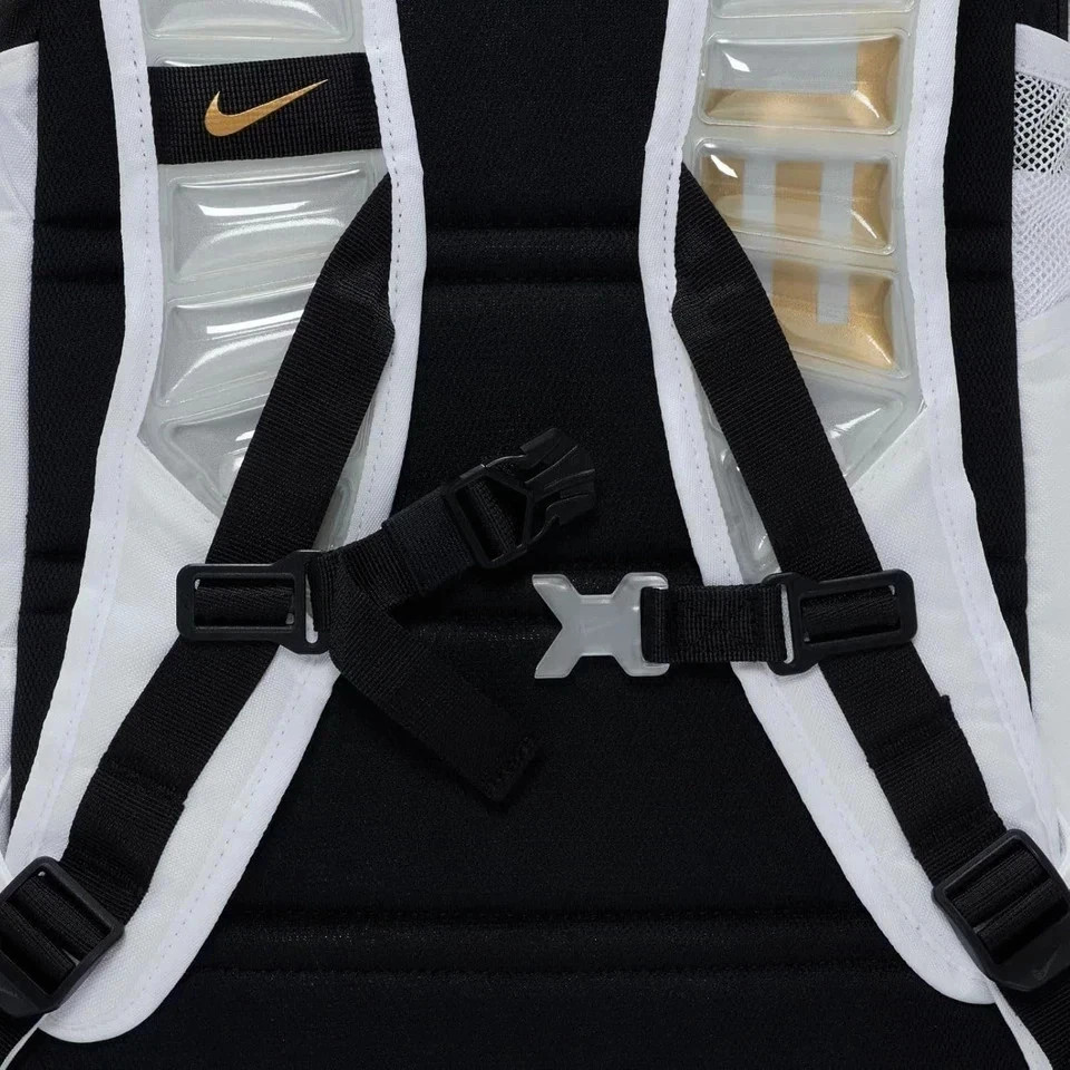 Nike Hoops Elite Pro Backpack 32L White Gold DX9786-100 For Gym/ Sport/Travel